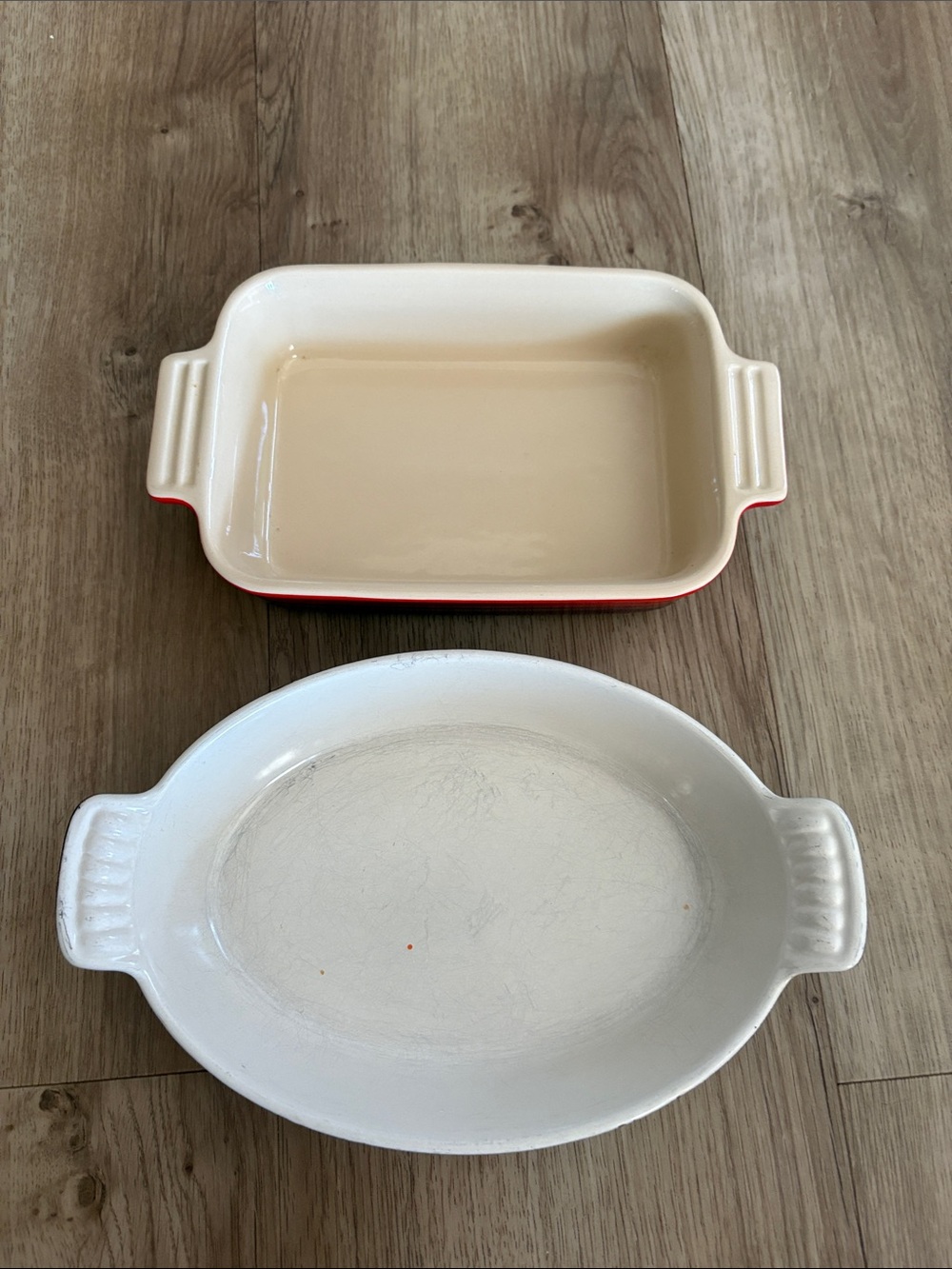Lot of (2) Preowned Le Creuset bakewares